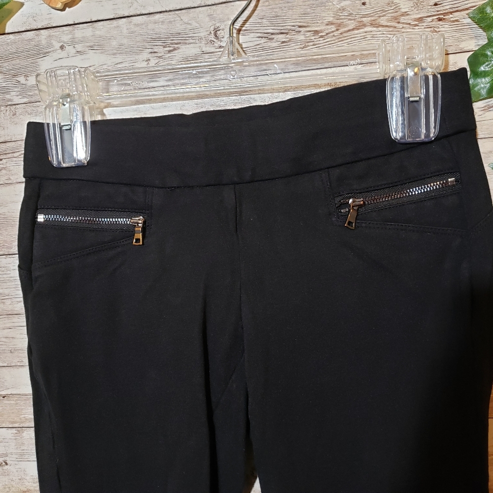 Ann Taylor Black Ponte Zip Pocket Leggings Pants AT Womens Dressy Business Work - Picture 3 of 6